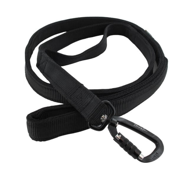 Black carabiner swivel auto lock dog leash | Extreme Dog Gear