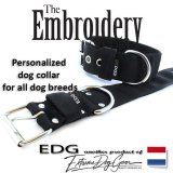 EDG personalized dog collar black