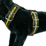 hand made custom Dog Sport harness Yellow Double Black