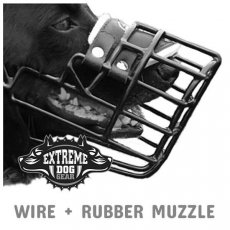 wire dog muzzle with rubber