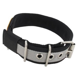 stripe dog collar grey 4cm