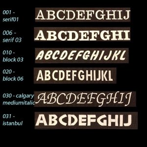 Font Choices for Personalized Embroidered Dog Collar