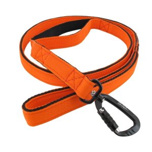 Orange carabiner swivel twist lock dog leash