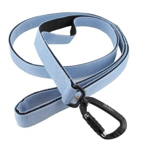 Pastel blue carabiner swivel twist lock dog leash