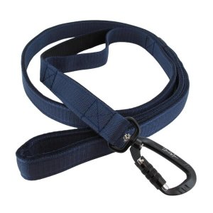 Steel blue carabiner swivel twist lock dog leash