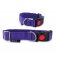 Purple Personalized Embroidered Dog Collar 1 inch - 2.5cm