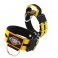 Double Yellow custom dog collar 2 inch 5cm with handle extreme dog gear