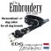 EDG dog collar personalized 1.6 inch black