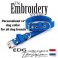 EDG dog collar personalized 1.6 inch blue