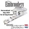 EDG dog collar personalized 1.6 inch white