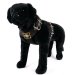 Color between dog harness 2 inch black red