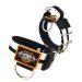 Double White custom dog collar 2 inch 5cm with handle extreme dog gear