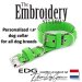 EDG dog collar personalized 1.6 inch apple green
