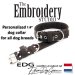 EDG dog collar personalized 1.6 inch brown