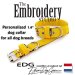 EDG dog collar personalized 1.6 inch yellow