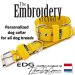 Yellow Standard or Personalized Embroidered Dog Collar 2 inch - 5cm